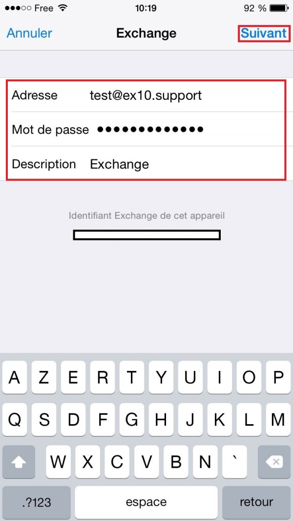 Не удалось проверить информацию учетной записи exchange iphone